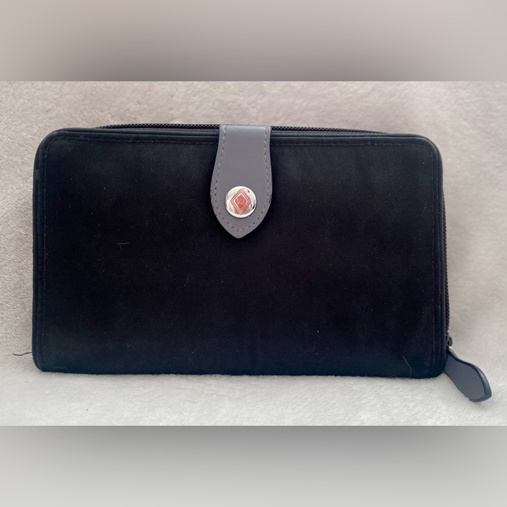 Vera Bradley black fabric wallet